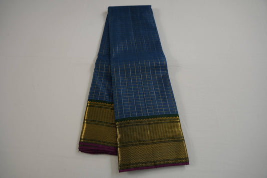 Checked kanchipuram silk saree