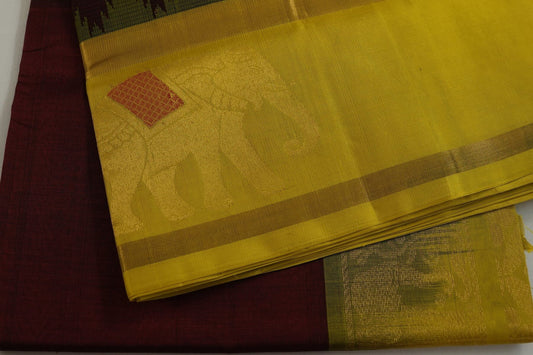 Temple borders silk cotton saree