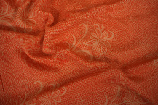 Orange Chiffon saree body
