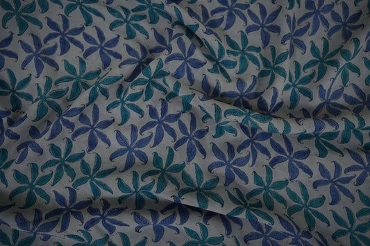 Blue Chiffon saree body