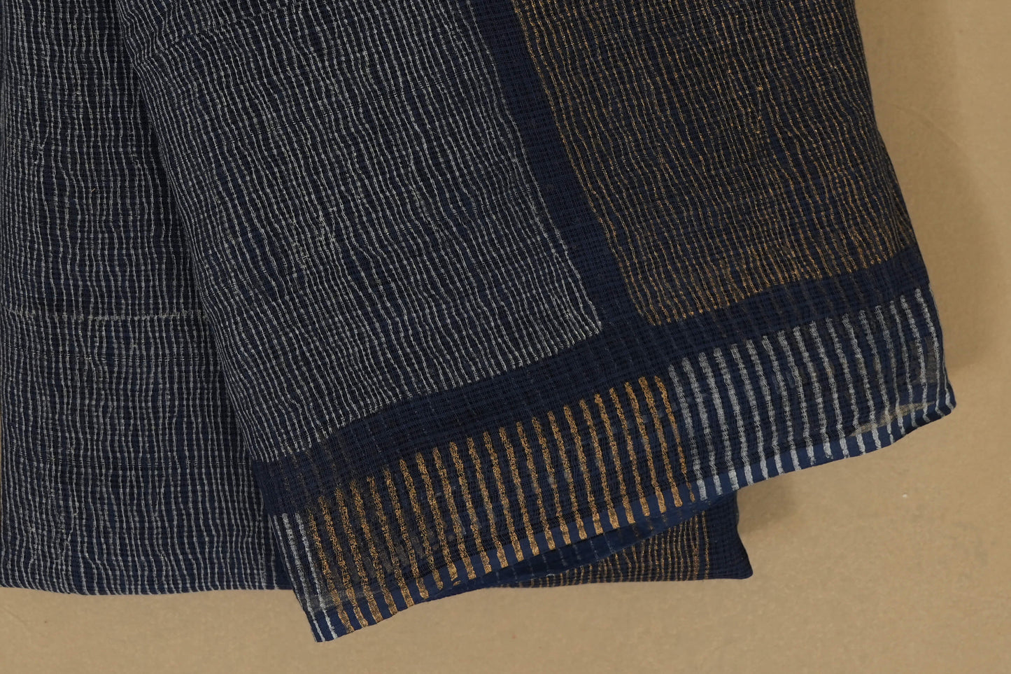 Blue Chiffon saree borders