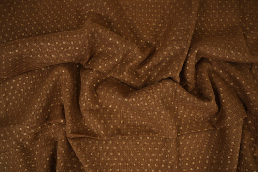 Brown Kotak Doria Saree body