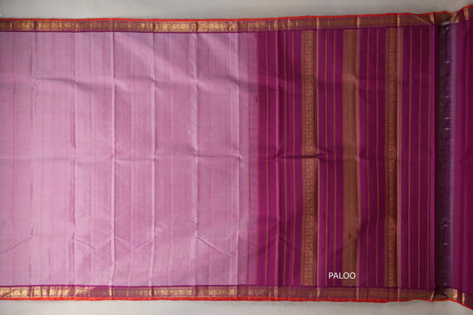 Onion Pink Vintage Kanjivaram Silk Saree by Shreenivas Silks PSSR019298