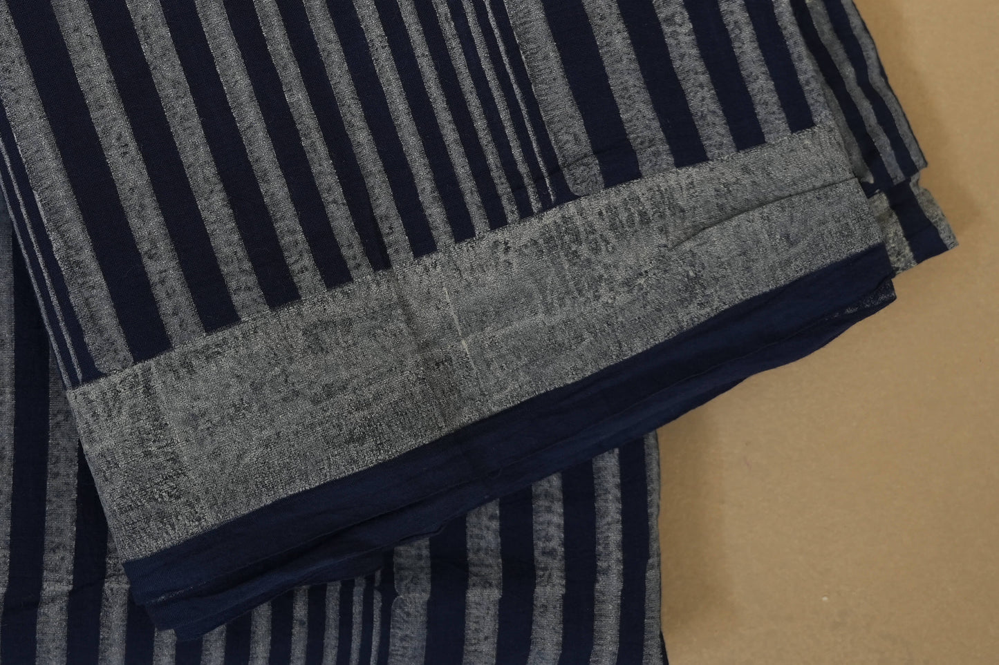 Blue Cotton Saree borders