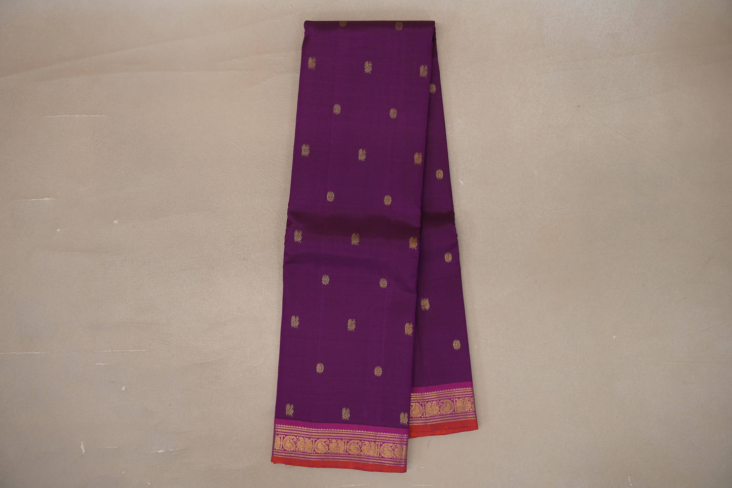 Deep magenta Vintage Kanjivaram Silk Saree by Shreenivas Silks PSSR019307
