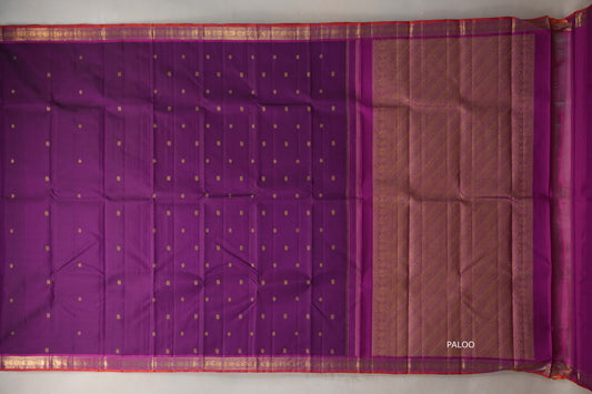 Deep magenta Vintage Kanjivaram Silk Saree by Shreenivas Silks PSSR019307