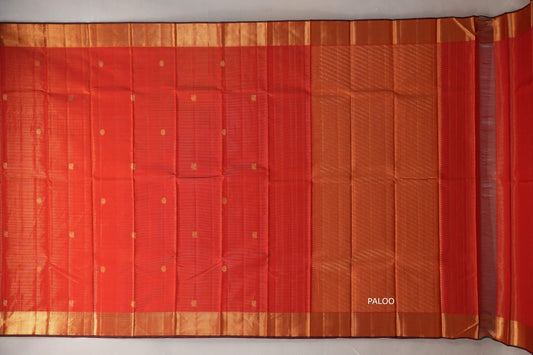 Chilli red Vintage Kanjivaram Silk Saree by Shreenivas Silks PSSR019308