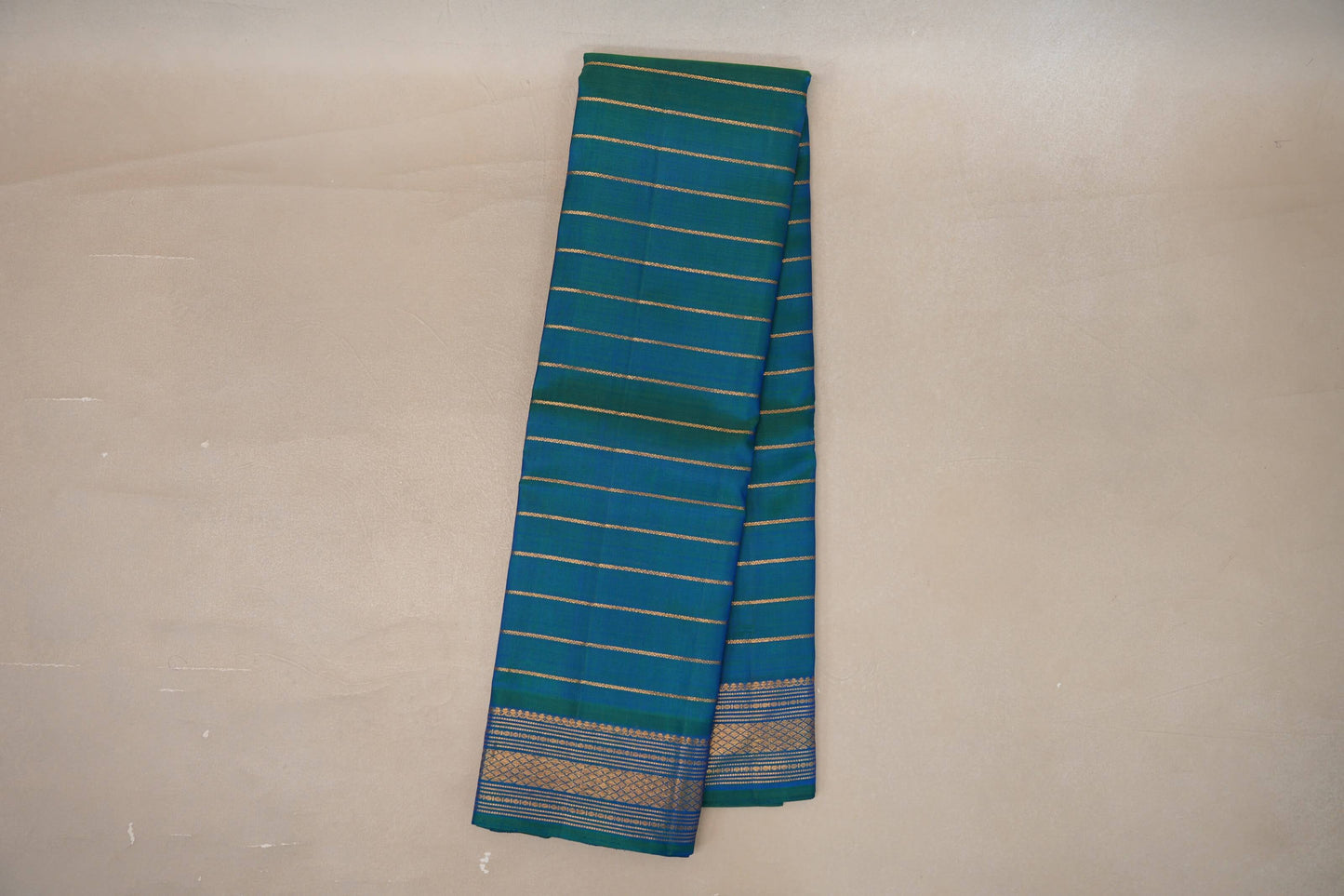 Peacock Blue Vintage Kanjivaram Silk Saree by Shreenivas Silks PSSR019310