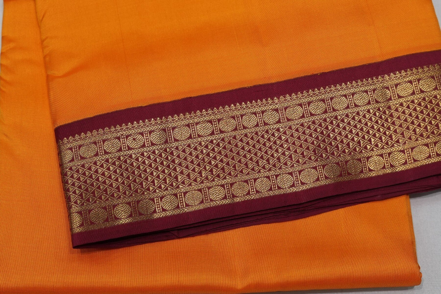 Plain ten yards madisar silk saree