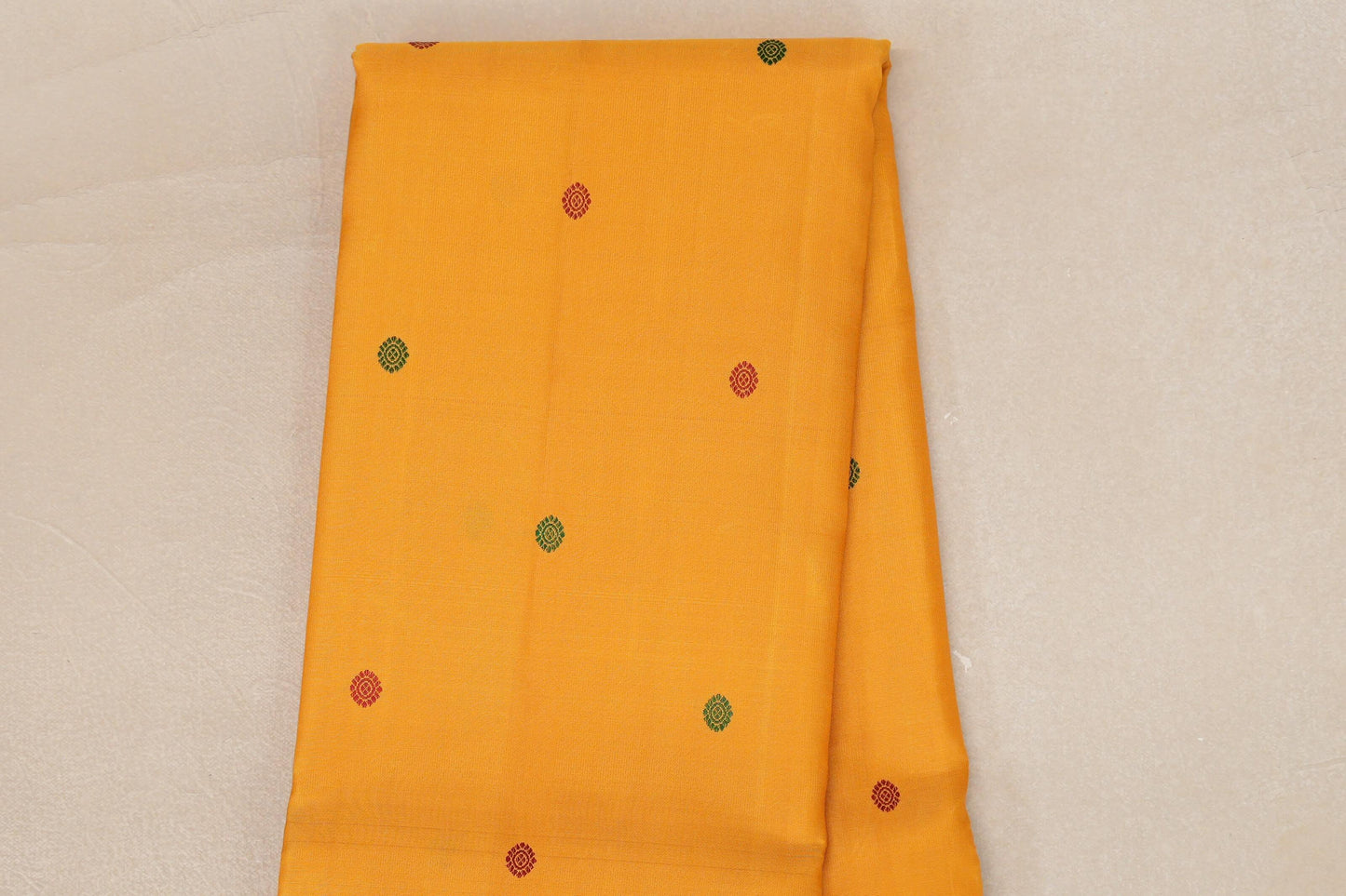 Mango Yellow Borderless Thread Woven Vintage Kanjivaram Silk Saree body