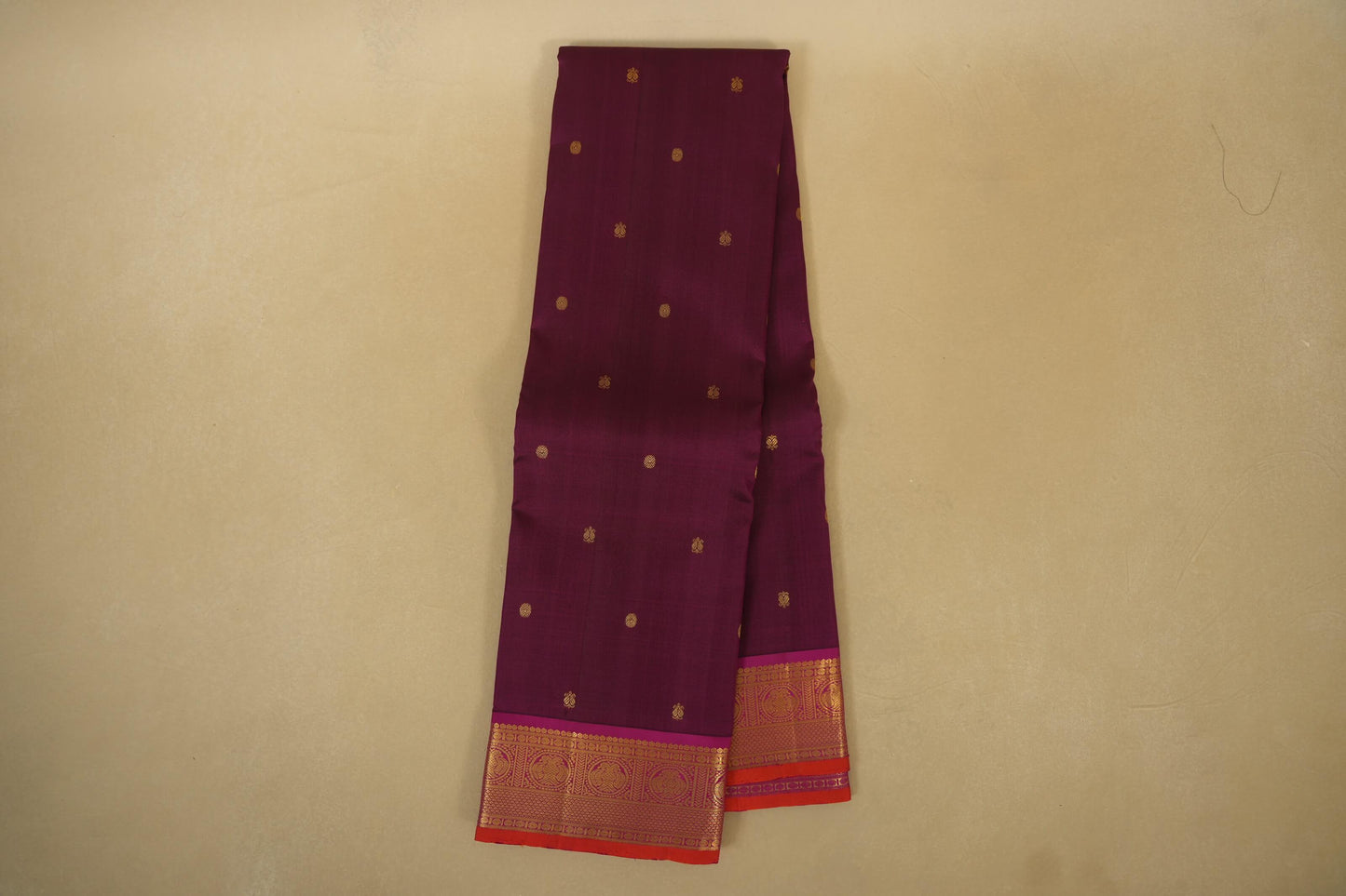 Maroon with pink borders Vintage Kanjivaram Silk Saree PSSR018274