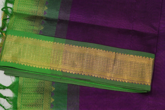 Plain silk cotton saree