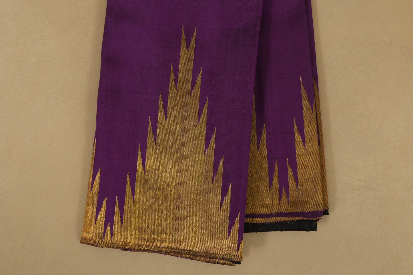 Magenta with Tissue Temple Borders Vintage Kanjivaram Silk Saree online