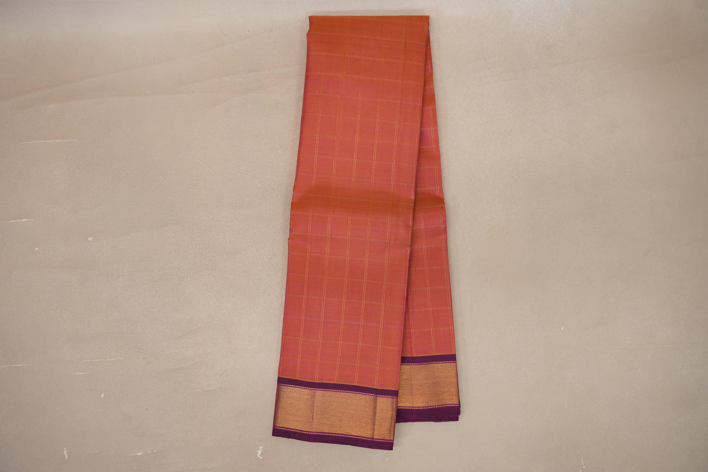 Dual Tone of Yellow and Pink Vintage Kanjivaram Silk Saree by Shreenivas Silks PSSR019395