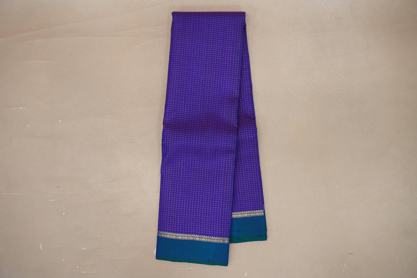 Royal purple with Peacock Green Vintage Kanjivaram Silk Saree by Shreenivas Silks PSSR019396