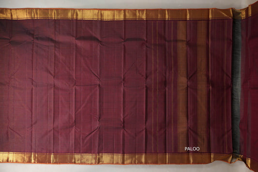 Deep Maroon Vintage Kanjivaram Silk Saree by Shreenivas Silks PSSR019397