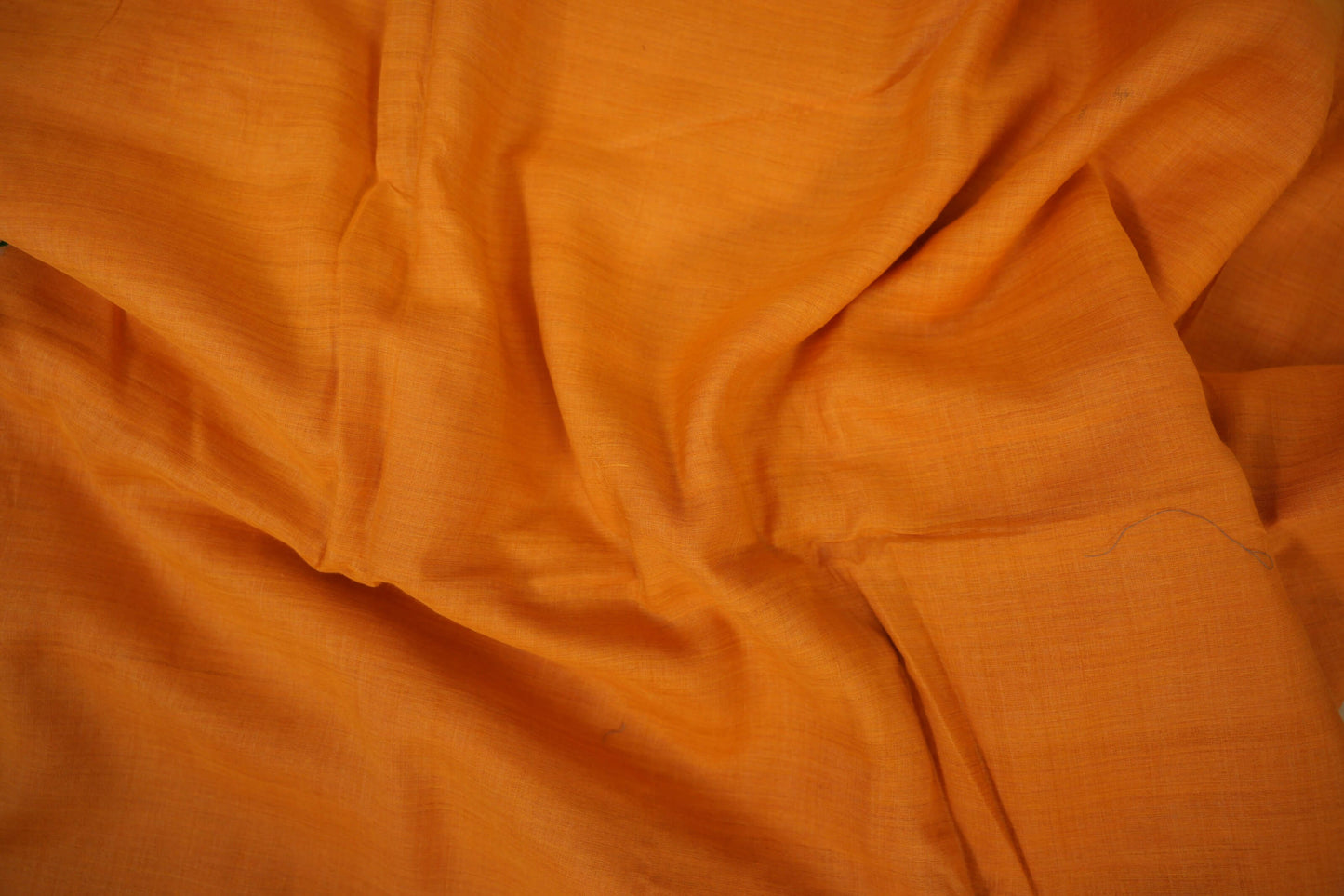 Mustard with Green Borders Ikat Cotton Saree Zoom