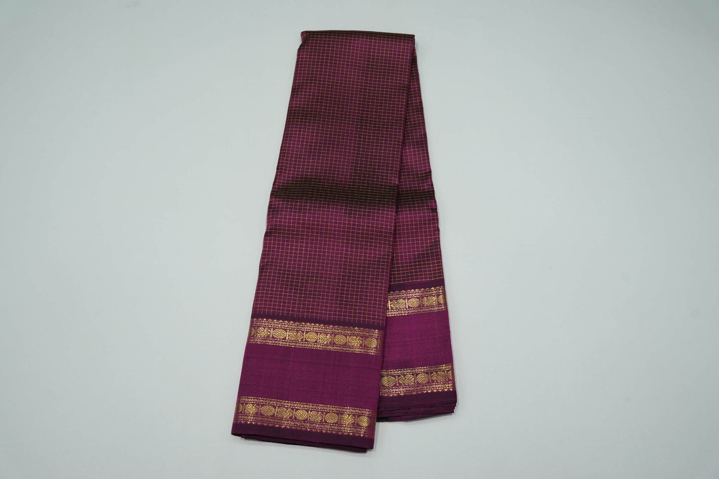 Checked vintage kanchipuram silk saree