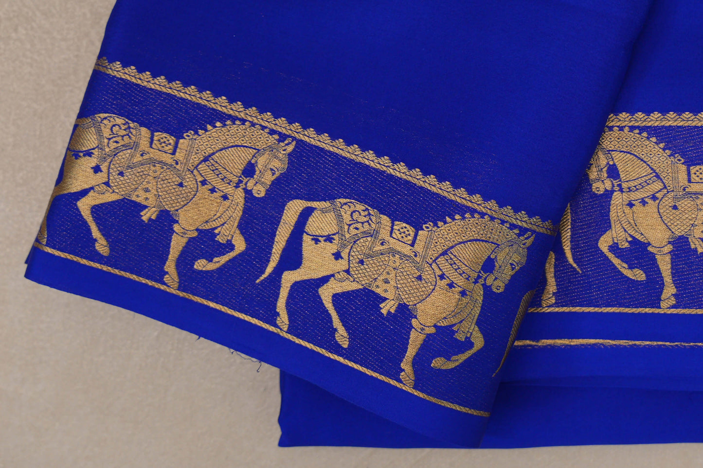 Royal Blue with Self Borders Mysore Silk Saree by Shreenivas Silks PSSR019466