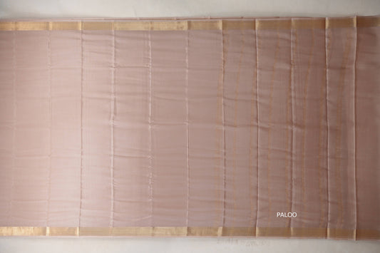 Dark Beige with Self Borders Mysore Silk Saree by Shreenivas Silks PSSR019483
