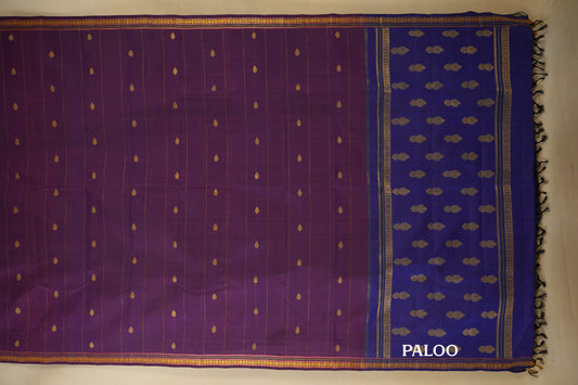 Multi Color Vintage Kanjivaram Silk Saree by Shreenivas Silks PSSR018367
