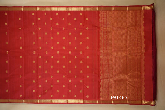 Red Vintage Kanjivaram Silk Saree by Shreenivas Silks PSSR018371