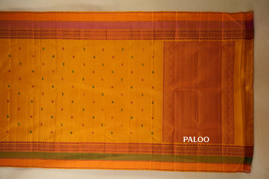 Mustard Vintage Kanjivaram Silk Saree by Shreenivas Silks PSSR018380