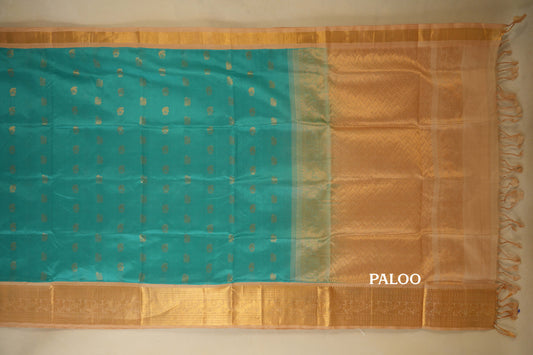 Rama Blue with Cream Borders Silk Cotton Saree Saree by Shreenivas Silks PSSR018382
