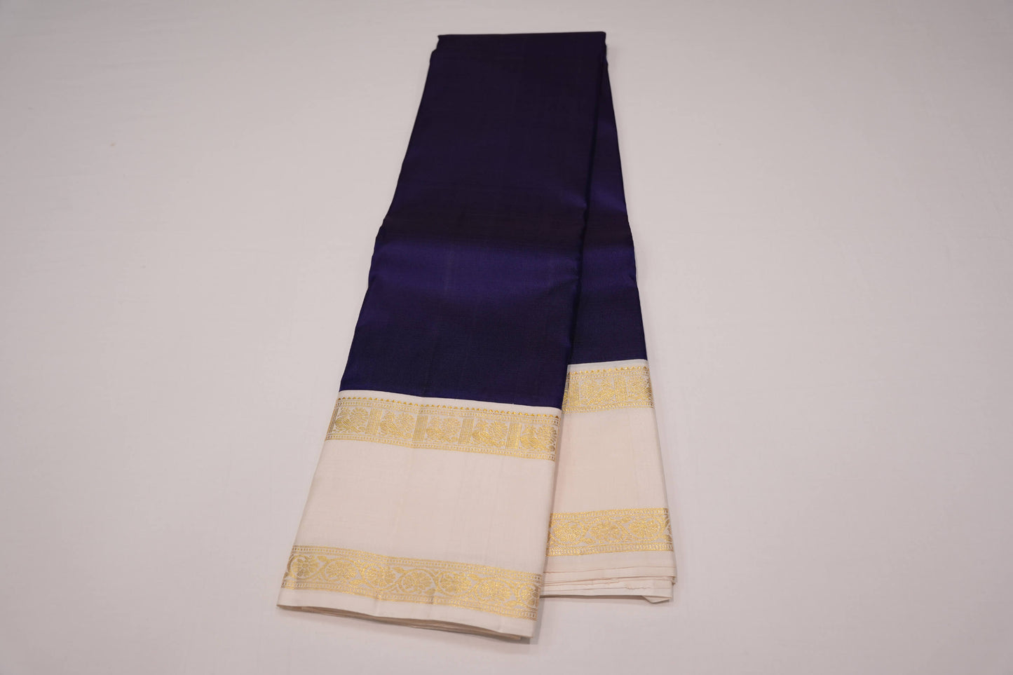 Plain vintage kanchipuram silk saree