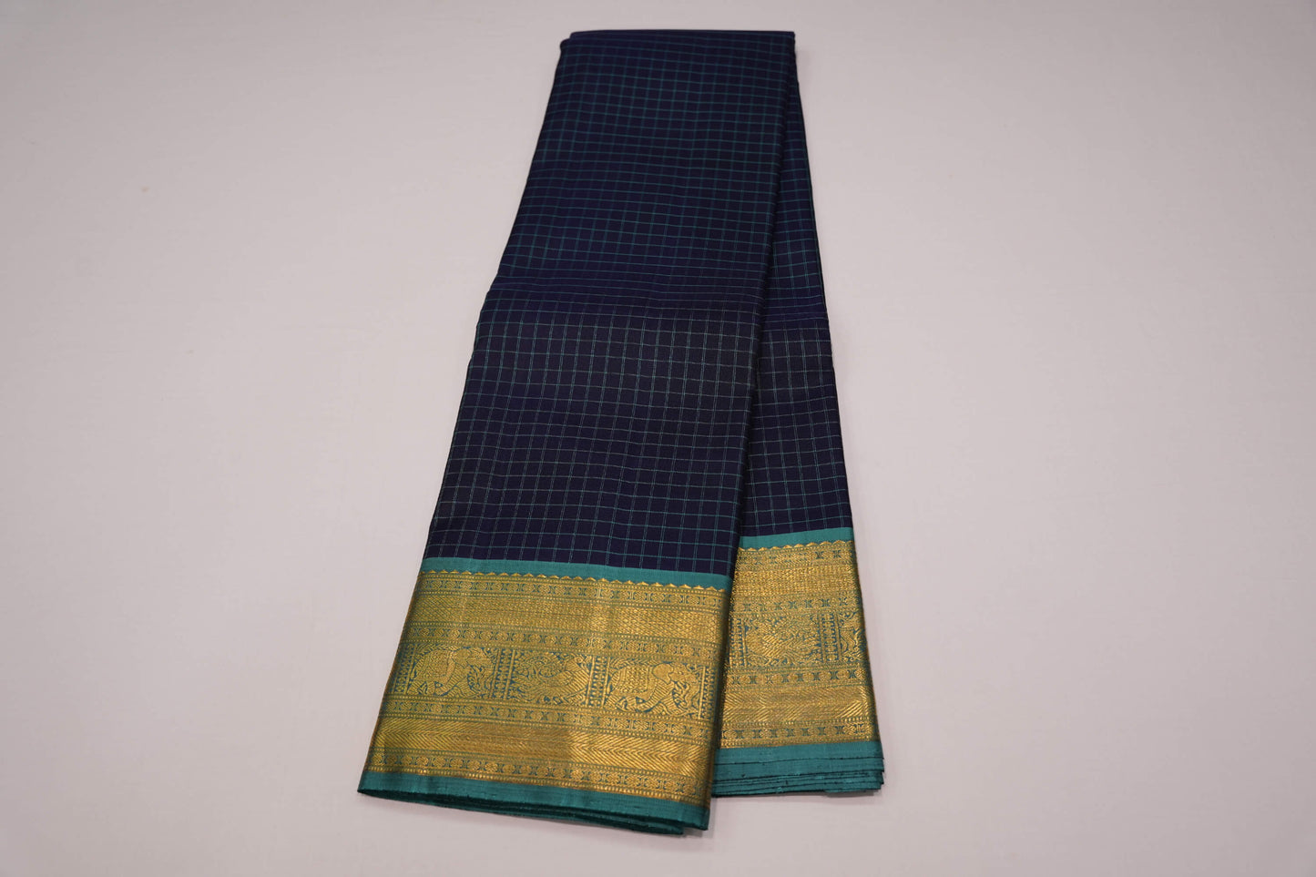 Online checked vintage kanchipuram silk saree