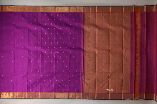 Deep Magenta Vintage Kanjivaram Silk Saree by Shreenivas Silks PSSR019547