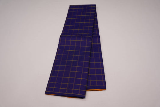 Borderless checked vintage kanchipuram silk saree