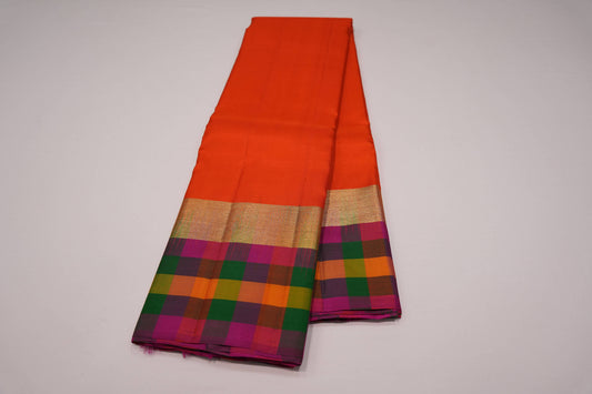 Plain vintage kanchipuram silk saree
