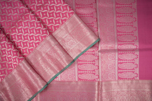 Pink soft silk saree