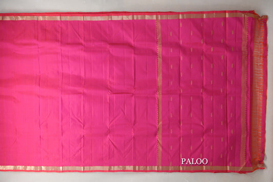 Orangish Pink Light Weight Kanchipuram Silk Saree by Shreenivas Silks PSSR019632