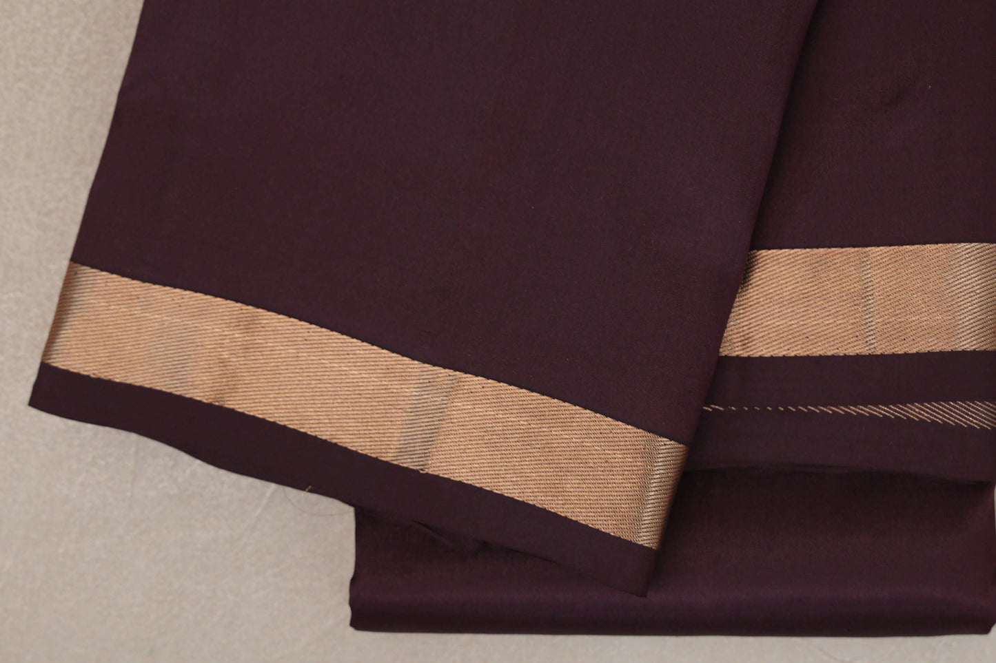 Dark Coffee Brown Light Weight Kanchipuram Silk Saree by Shreenivas Silks PSSR019633