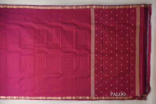 Bright Magenta Pink Light Weight Kanchipuram Silk Saree by Shreenivas Silks PSSR019635
