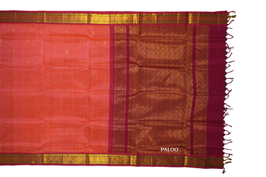 vintage silk cotton saree paloo