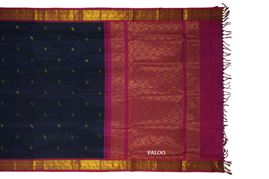 vintage silk cotton saree paloo