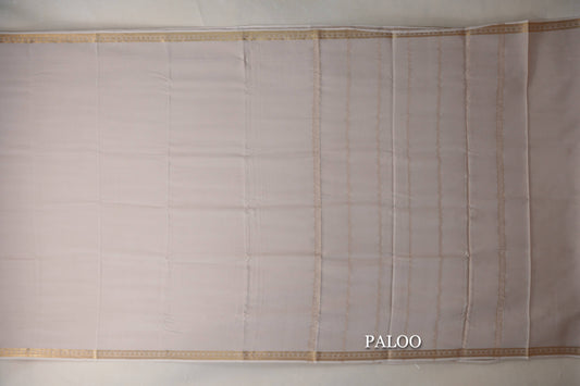 Cream CSG Mysore Silk Saree paloo