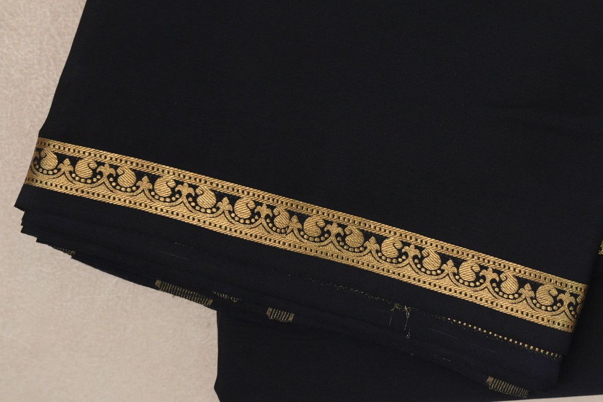 Black CSG Mysore Silk Saree border