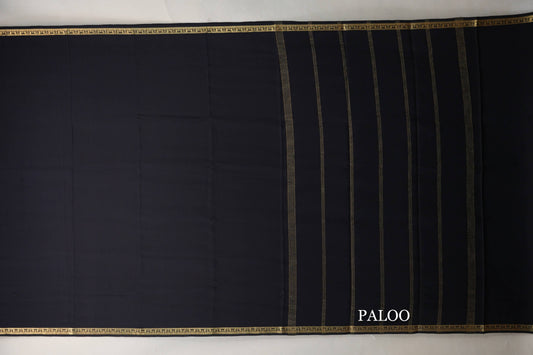 Black CSG Mysore Silk Saree paloo