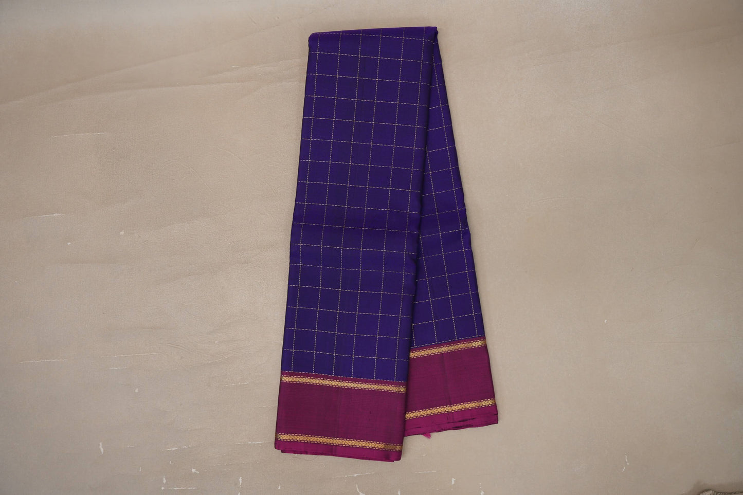 Violet Purple with Deep magenta Vintage Kanjivaram Silk Saree