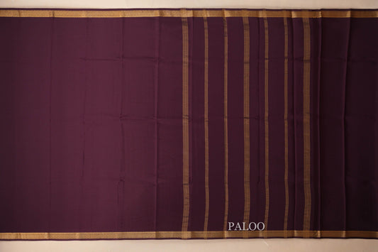 Deep Wine Mysore Silk Saree PSSR018625