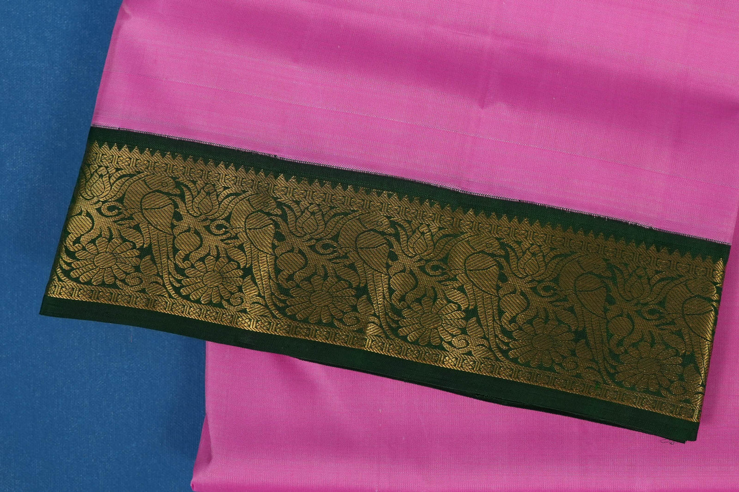 Lotus Pink Ten yards silk saree border