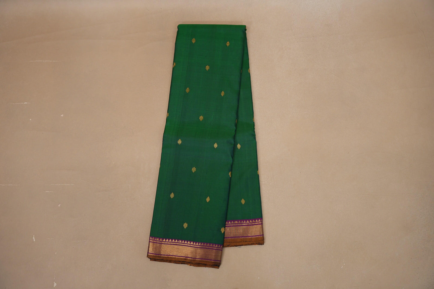 Peacock green Vintage Kanjivaram Silk Saree by Shreenivas Silks PSSR018685