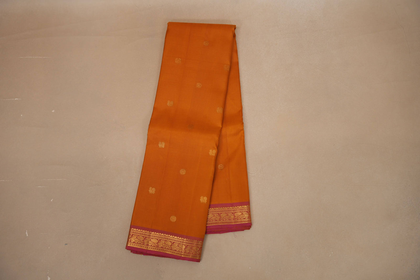 Mustard yellow Vintage Kanjivaram Silk Saree by Shreenivas Silks PSSR018687
