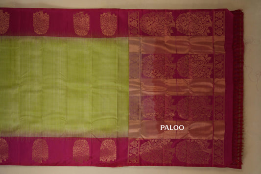 light weight kanjivaram silk saree paloo