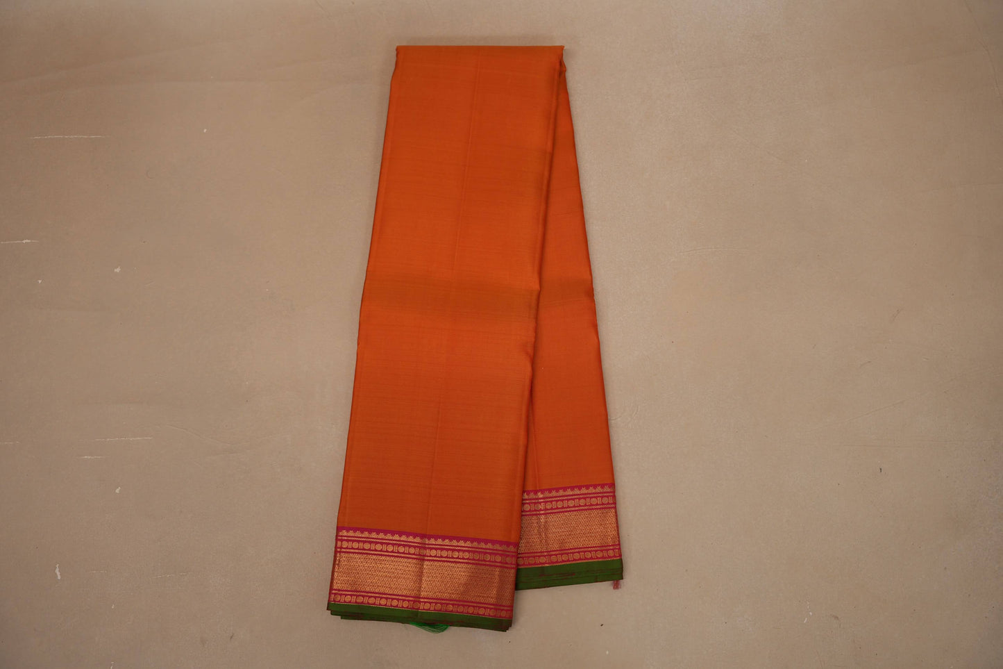 Dual tone of yellow and pink Vintage Kanjivaram Silk Saree by Shreenivas Silks PSSR018698