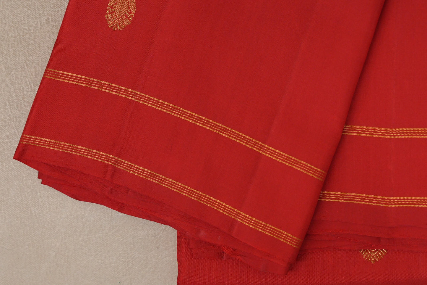 Red Vintage Kanjivaram Silk Saree borders